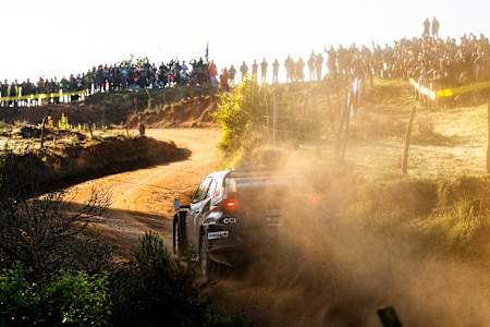Kalle Rovanperä and co-driver Jonne Halttunen from Toyota Gazoo Racing WRT tear up the dusty stages at the 2025 World Rally Championship Chile in Conception, thrilling crowds roadside.