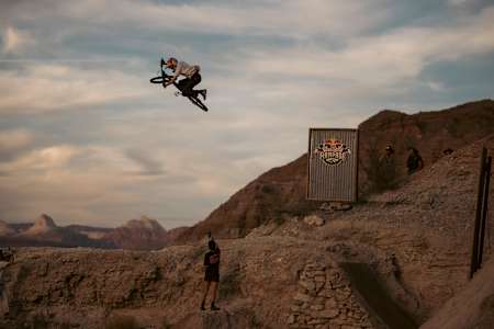 Thomas Genon under treningen til Red Bull Rampage i amerikanske Utah, 10. oktober 2024.