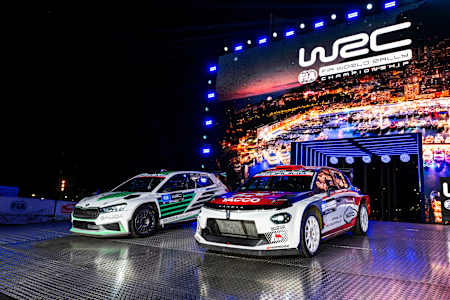 Škoda and Lancia at the 2026 WRC season launch