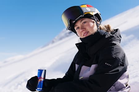 Tess Ledeux poses for a portrait at the Red Bull Performance Camp in Saas Fee, Switzerland on September 28, 2025. 