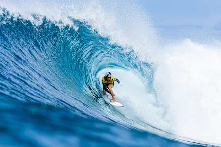 WSL-Champion Caitlin Simmers aus den Vereinigten Staaten beim Lexus Pipe Pro, dem ersten Stopp der World Surf League 2025 in Oʻahu, Hawaii, USA am 8. Februar 2025.