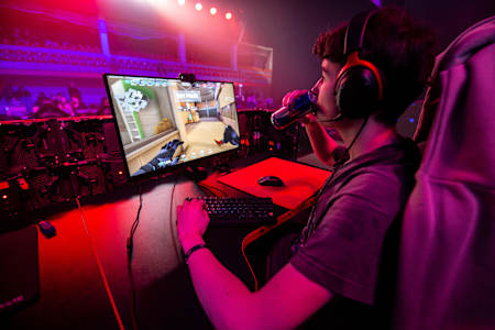 A participant competes at the Red Bull Home Ground in Kyiv, Ukraine on November 26, 2025.