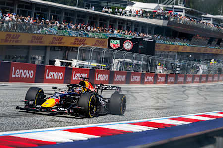 Max Verstappen seen during the FIA Formula One World Championship at the Red Bull Ring in Spielberg, Austria. 