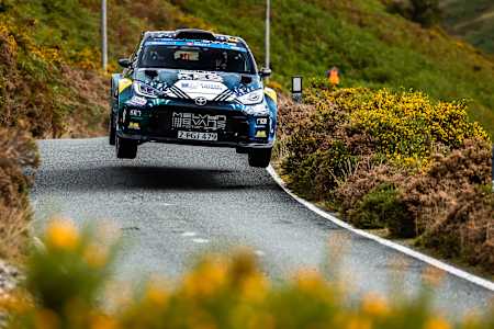 Kris Meeke was all smiles following Saturday in Ceredigian