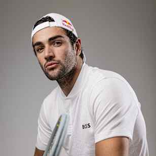 Matteo Berrettini poses for a portrait in Milano, Italy on April 29, 2022.