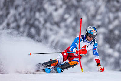 Slalom-Olympiasieger Clément Noël gewann bei einem Mannschaftswettbewerb 2018 Weltcup-Silber. 