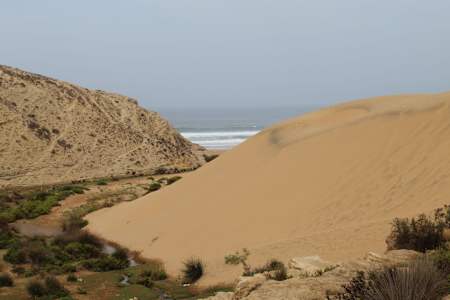 The crashing sea marks the end of the trail