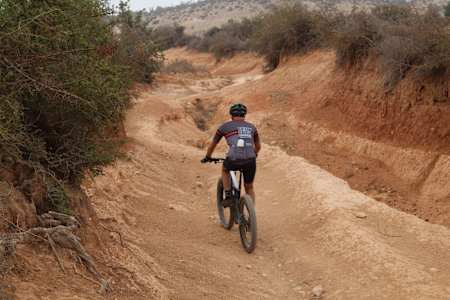 The sandy surface made the hills twice as hard
