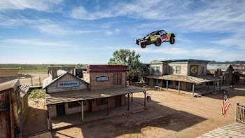 Bryce Menzies jumps at Red Bull New Frontier at Bonanza Creek Ranch in Santa Fe, New Mexico, USA on 25 August 2016.