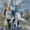 Jakob Rosenthaler after training with his Husqvarna - 2023