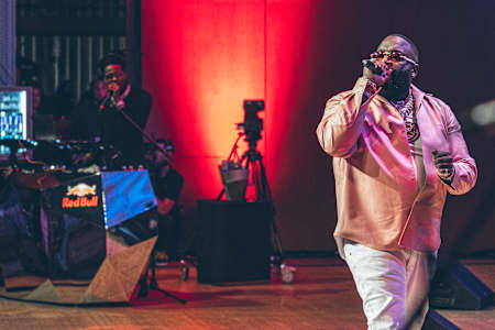 Rick Ross performing at Red Bull Symphonic in Atlanta, GA, USA on November 4, 2022.