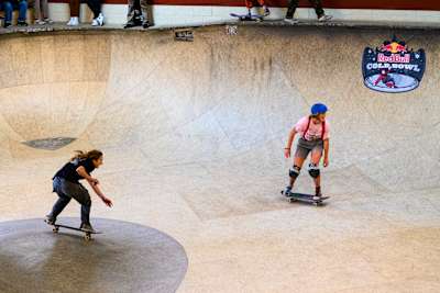 Caroline Duerr and Bryce Wettstein at the 2021 Red Bull Cold Bowl 