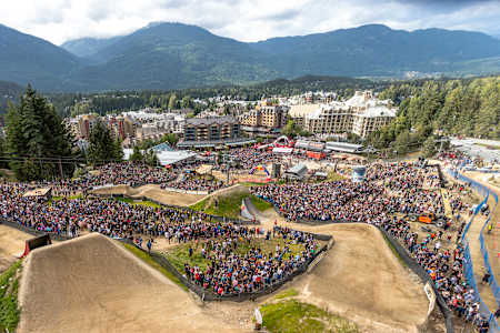 The venue at Red Bull Joyride in Whistler, Canada on August 17, 2019