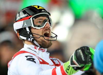 Jubel über Platz 1 beim Nightrace in Schladming!