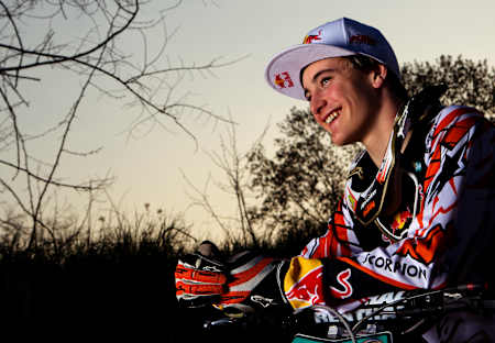 Jeffrey Herlings makes his MXGP debut at age 15 in the MX2 championship.