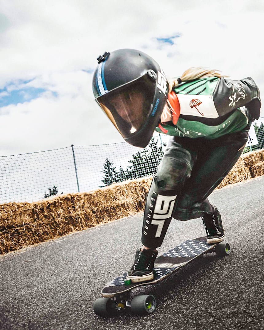 Downhill Skateboarding Gets Gnarly With The Woolf Women