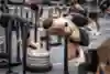 Man pushing weights at the Hyrox World Championships 2023