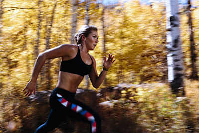 Mikaela Shiffrin running