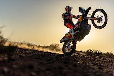 Luciano Benavides is seen at 4th stage of the Rally Du Maroc 2024 in Mengoub, Morocco on October 10, 2024.