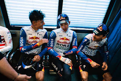 Neue Ära voraus – mit Florian Lipowitz (r.) und Remco Evenepoel im Team.