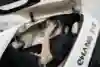 An autonomous passenger drone passenger talks on the radio.