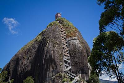 Crazy staircase to the summit of El Peñol