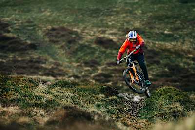 Rachel Atherton riding in north Wales.