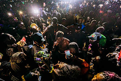 Afrobeats artist Yxng Bane performing live.