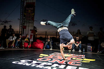 B-Boy Victor at the Red Bull BC One Cypher in Almaty, Kazakhstan, in 2018.