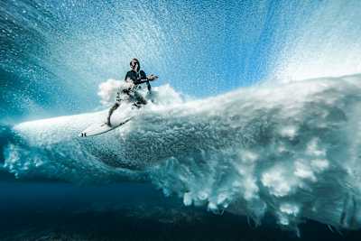 “I’m underwater with Australian surfer Adrian Buchan, beneath the famous Teahupo’o wave," recalls Ben Thouard.
