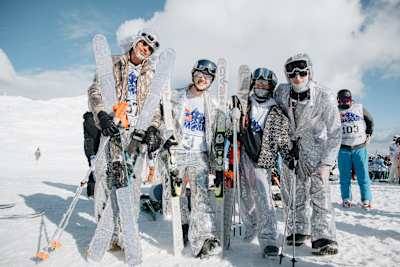 Tjäder and his crew bringing the disco to the mountain