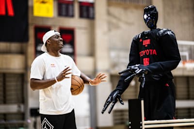 Chris Matthews, aka Lethal Shooter, teams up with Cue6, the world’s most advanced basketball robot, in Tokyo, Japan.