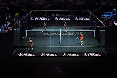 Beatriz González during the quarter finals of the Premier Padel P1 Buenos Aires in May 2026. 
