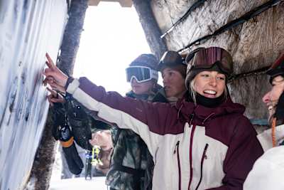 Zoi Sadowski-Synnott during Natural Selection Snow - Course Scout on March 09, 2026 at Revelstoke Mountain Resort in Revelstoke, British Columbia, Canada.