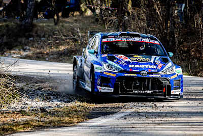 Roope Korhonen avoided incident on Saturday to move into third in WRC2