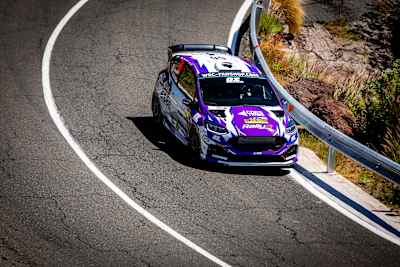 Ghjuvanni Rossi completed Saturday third overall in WRC3