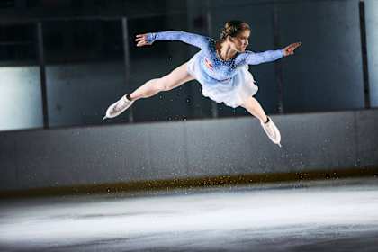 The 18-year-old was photographed at The Rinks in Lakewood, California, this past July. 