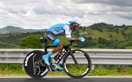 Pro cyclist and refugee Awet Gebremedhin feature