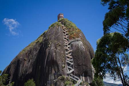 Crazy staircase to the summit of El Peñol