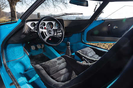 Lancia Stratos 'stradale', detalle del habitáculo, Rally.