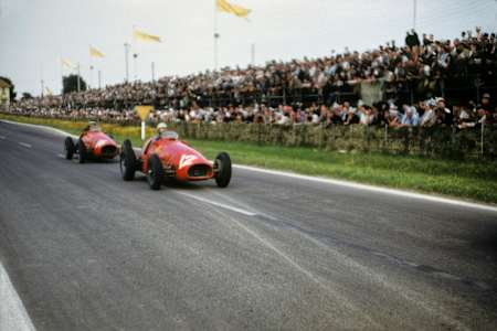In its time, the 1953 French Grand Prix was called the “Race of the Century” because of the near-constant lead changes. Luigi Villoresi, shown here, finished sixth.