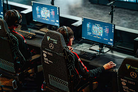 SKT T1 beim „LoL" Mid-Season Invitational in Busan, Südkorea, Mai 2022