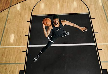 "I'm going into crazy positions," Davis says. "I'm trying to maximize my strength in these awkward positions."