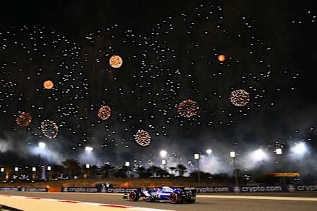 Daniel Ricciardo von Visa Cash App RB beim Großen Preis von Bahrain am 2. März 2024.