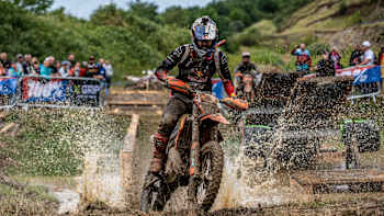 Manuel Lettenbichler of Germany performs during the fourth race day at the World Enduro Super Series 2019 Stop 5 - Red Bull Romaniacs in Sibiu, Romania on August 3rd, 2019.