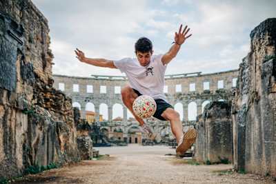 Antonio Sanz del Peso performs during the venue check prior to the Red Bull Street Style in Pula, Croatia on September 7, 2022. 