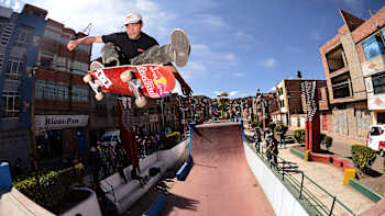 Angelo Caro does a flip disaster in Puno, Peru on 7 October, 2017.