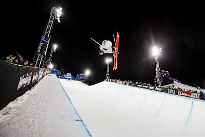 Noah Bowman performs during Men’s Ski Superpipe at Winter X 2020 in Aspen, CO - USA, January 24, 2020.