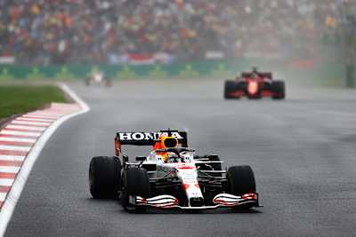 Max Verstappen of Red Bull Racing Honda at the Turkish Grand Prix on October 10, 2021.