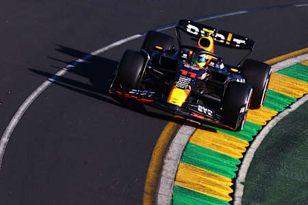 Sergio Pérez of Oracle Red Bull Racing at the Australian Grand Prix on April 2, 2023.